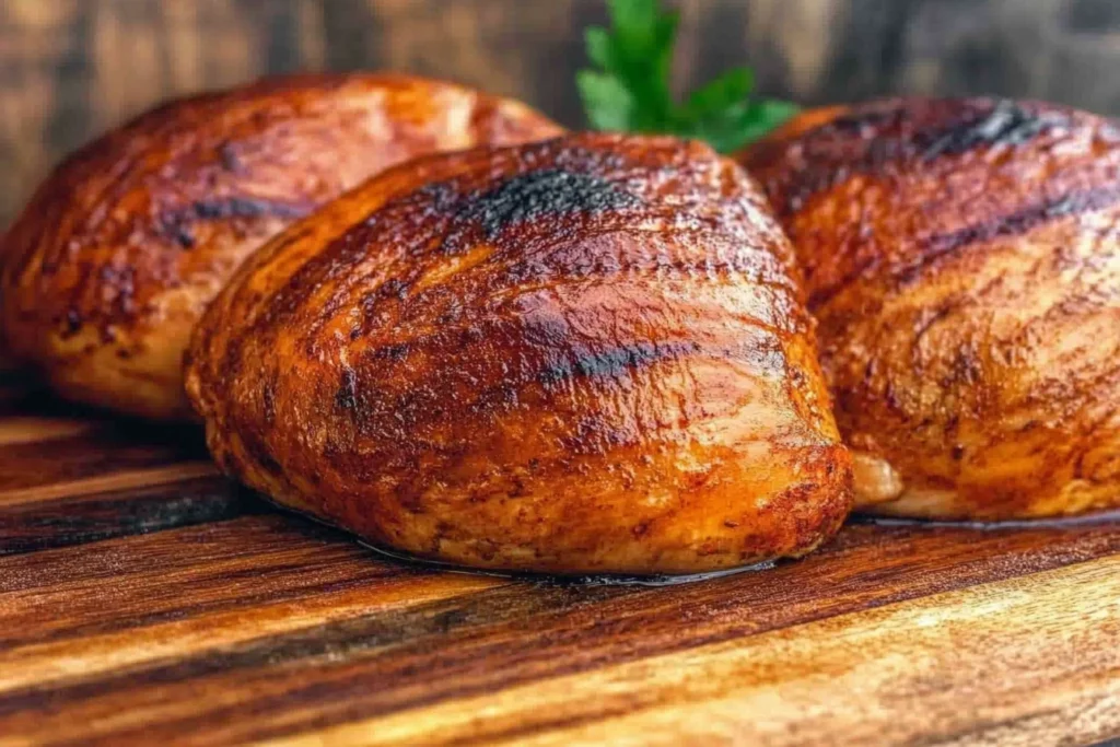 "Freshly stored leftover rotisserie chicken in an airtight container inside a refrigerator, illustrating proper storage methods to keep it fresh and safe to eat."