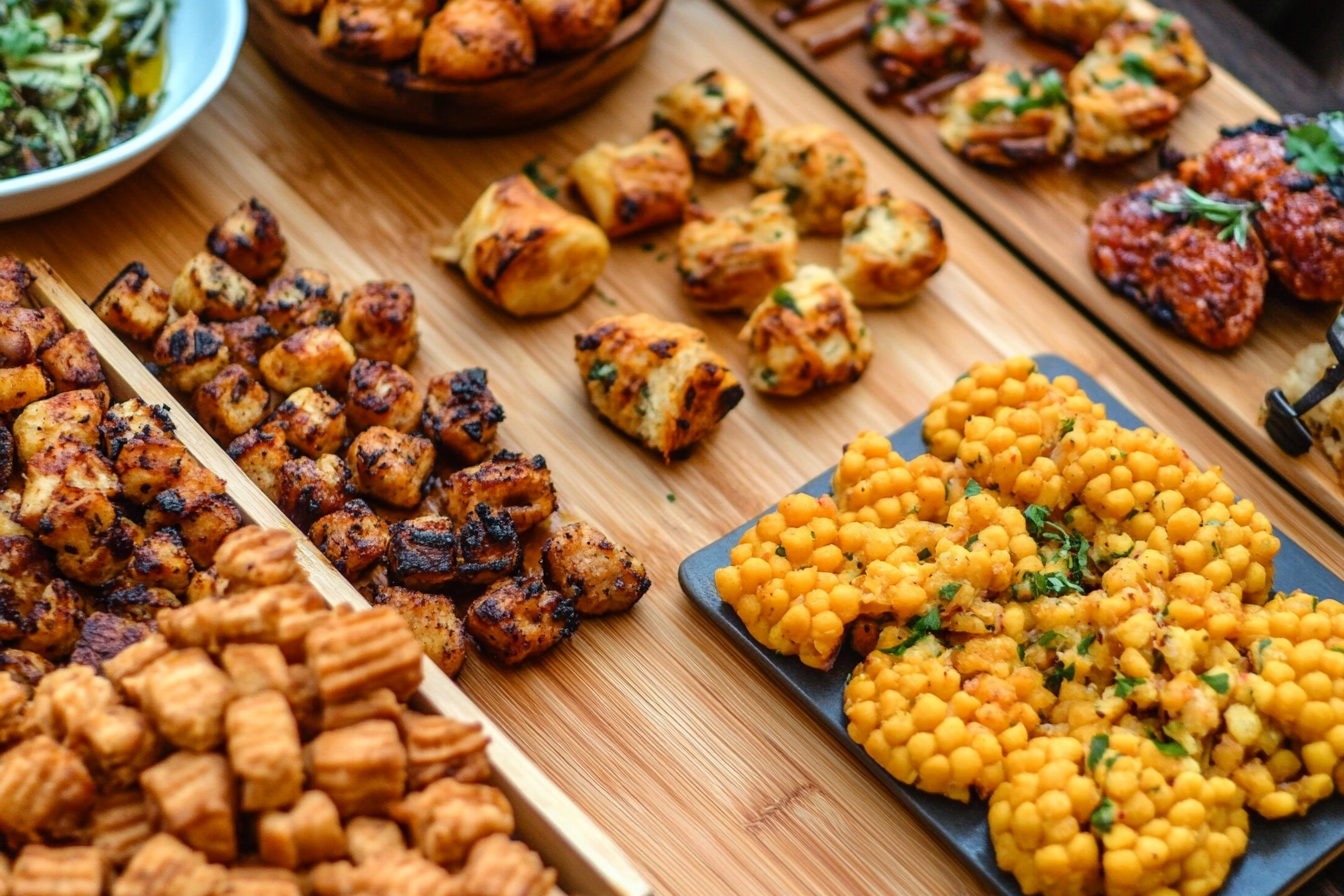 "Assorted dishes for potluck recipes, including vibrant salads, hearty casseroles, and delightful desserts, perfect for sharing at gatherings."
