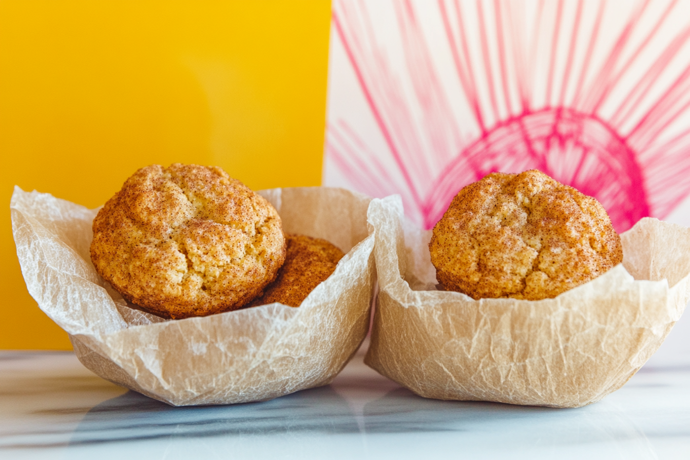 A plate of freshly baked snickerdoodles dusted with cinnamon-sugar, showcasing their soft, golden texture, perfect for mastering the art of baking without cream of tartar.