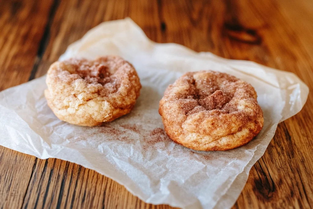 A plate of freshly baked snickerdoodles dusted with cinnamon-sugar, showcasing their soft, golden texture, perfect for mastering the art of baking without cream of tartar.2