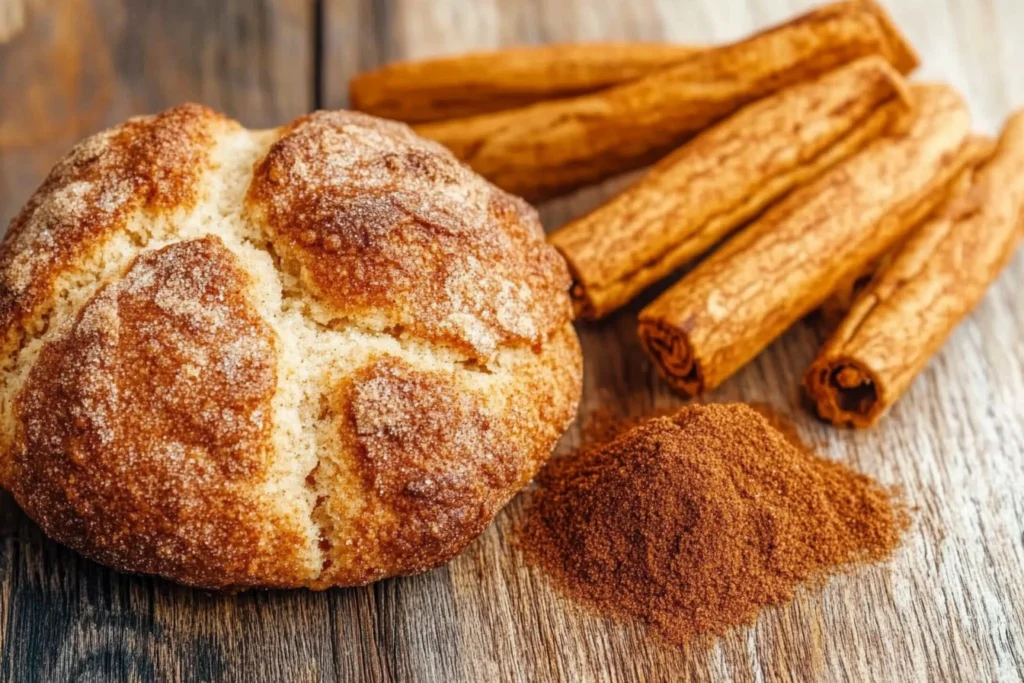 A plate of freshly baked snickerdoodles coated in cinnamon-sugar, showcasing their soft, chewy texture and golden-brown color."